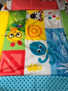 Kids Multi-Color Activity Play Mat - Colorful Sea & Animal Design